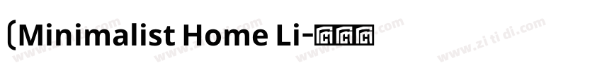 (Minimalist Home Li字体转换